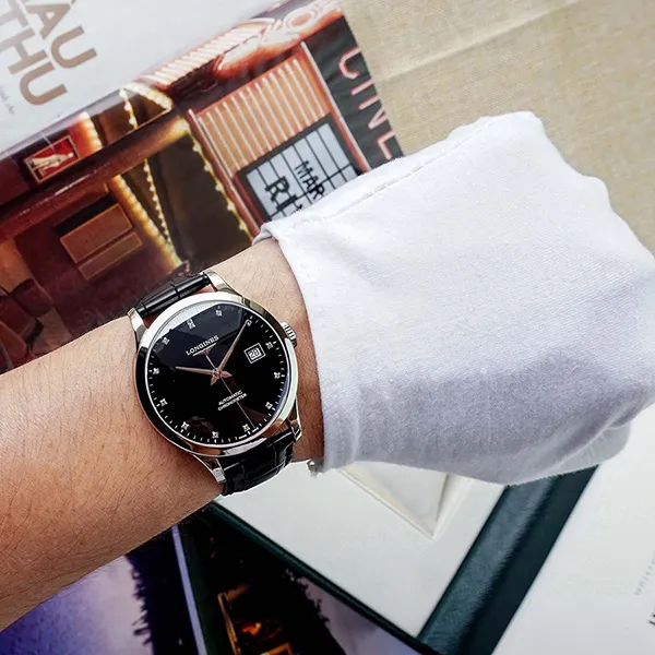 Đồng Hồ Nam Longines Record L2.820.4.57.2 Màu Đen - Đồng hồ - Vua Hàng Hiệu