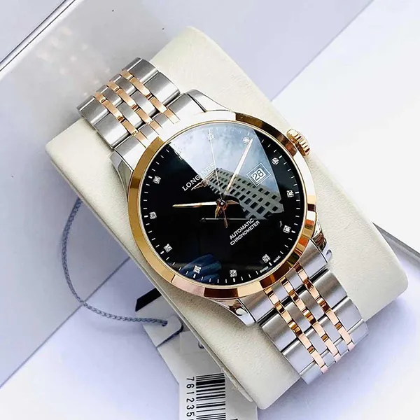 Đồng Hồ Nam Longines Record L2.821.5.57.7 Màu Bạc Đen - Đồng hồ - Vua Hàng Hiệu
