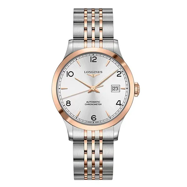 Đồng Hồ Nam Longines Record Watch L2.820.5.76.7 Màu Vàng Hồng/Bạc