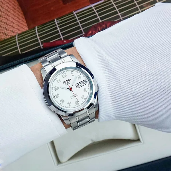 Đồng Hồ Nam Seiko 5 Automatic Handwinding SNKK33K1 Màu Bạc