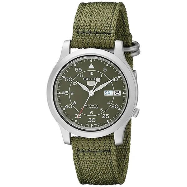 Đồng Hồ Nam Seiko 5 Quân Đội SNK805 Màu Xanh Rêu 37mm
