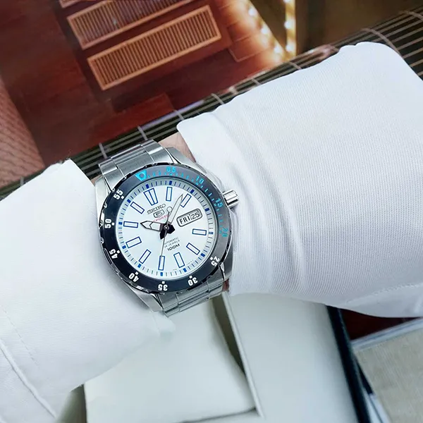 Đồng Hồ Nam Seiko 5 Sport Automatic Handwinding SRP359K1 Màu Bạc Đen