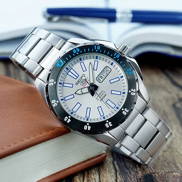 Đồng Hồ Nam Seiko 5 Sport Automatic Handwinding SRP359K1 Màu Bạc Đen