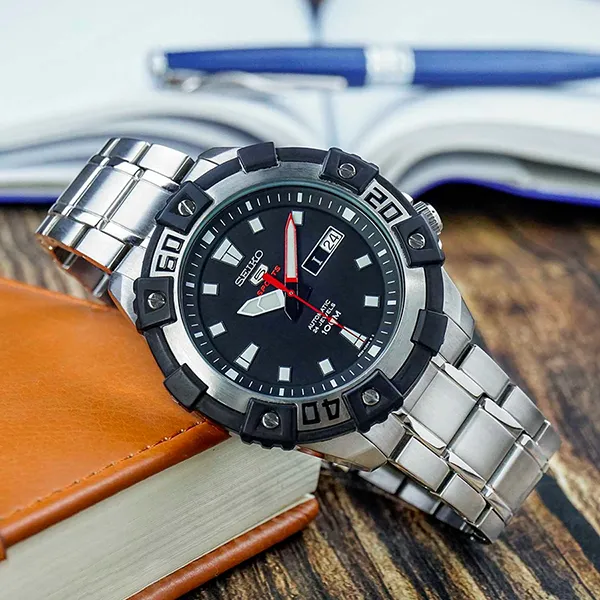 Đồng Hồ Nam Seiko 5 Sport Automatic SRP471K1 Màu Bạc Đen