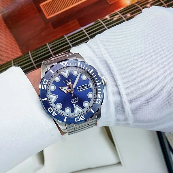 Đồng Hồ Nam Seiko 5 Sport SRPA09K1 Màu Bạc Xanh - Đồng hồ - Vua Hàng Hiệu