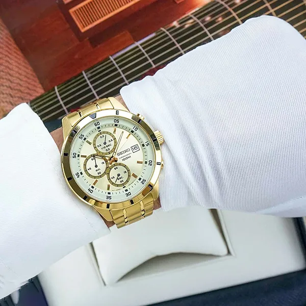 Đồng Hồ Nam Seiko Chronograph SKS566P1 Màu Vàng