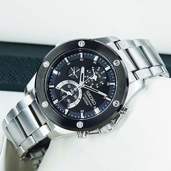 Đồng Hồ Nam Seiko Chronograph SPC097P1 Màu Bạc Đen - Đồng hồ - Vua Hàng Hiệu