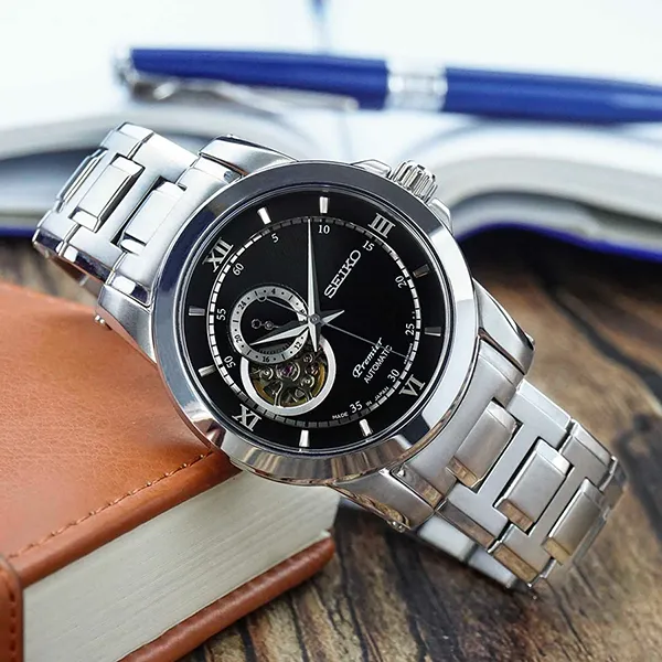 Đồng Hồ Nam Seiko Premier SSA321J1 Màu Bạc Đen