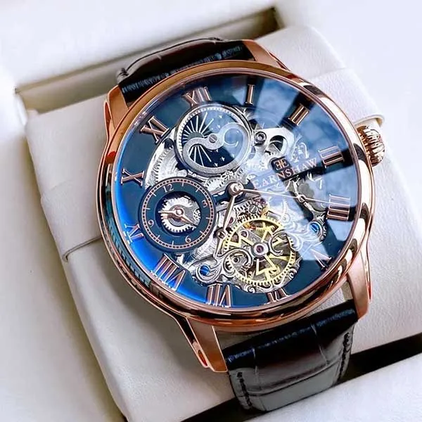 Đồng Hồ Nam Thomas Earnshaw Longitude ES-8006-07 Màu Đen Phối Vàng Hồng