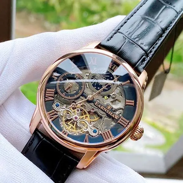 Đồng Hồ Nam Thomas Earnshaw Longitude ES-8006-07 Màu Đen Phối Vàng Hồng