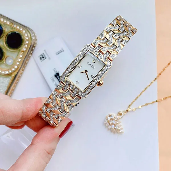 Đồng Hồ Nữ Bulova Classic Classic Crystal Accented Watch 98L301 Màu Vàng Gold - Đồng hồ - Vua Hàng Hiệu