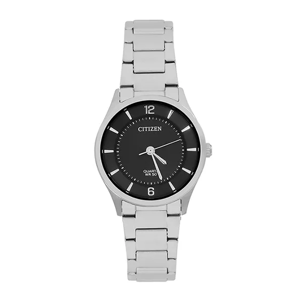 Đồng Hồ Nữ Citizen Black Dial Ladies Watch ER0201-81E Màu Bạc Đen