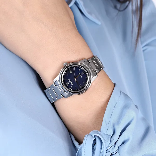 Đồng Hồ Nữ Citizen Blue Dial Stainless Steel Ladies Watch FE1220-89L Màu Bạc Xanh