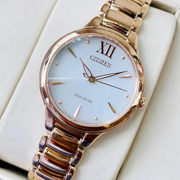 Đồng Hồ Nữ Citizen Eco-Drive EM0553-85A Màu Vàng Trắng - Đồng hồ - Vua Hàng Hiệu
