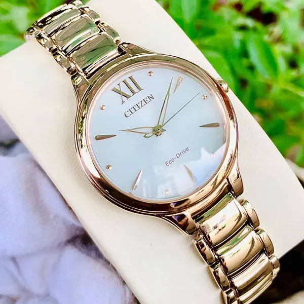Đồng Hồ Nữ Citizen Eco-Drive EM0553-85A Màu Vàng Trắng - Đồng hồ - Vua Hàng Hiệu