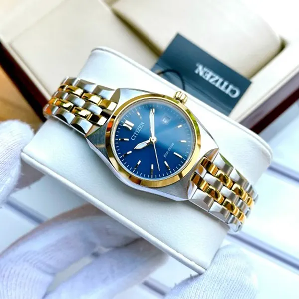 Đồng Hồ Nữ Citizen Eco-Drive EW2294-61L Màu Bạc Xanh - Đồng hồ - Vua Hàng Hiệu
