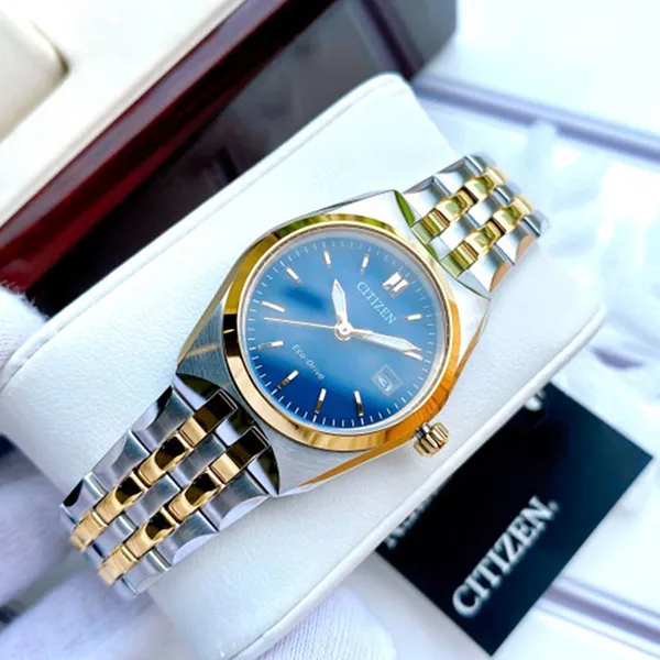 Đồng Hồ Nữ Citizen Eco-Drive EW2294-61L Màu Bạc Xanh - Đồng hồ - Vua Hàng Hiệu