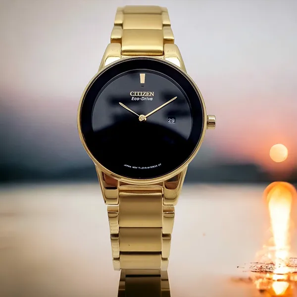 Đồng Hồ Nữ Citizen Eco-Drive GA1052-55E Màu Đen Vàng