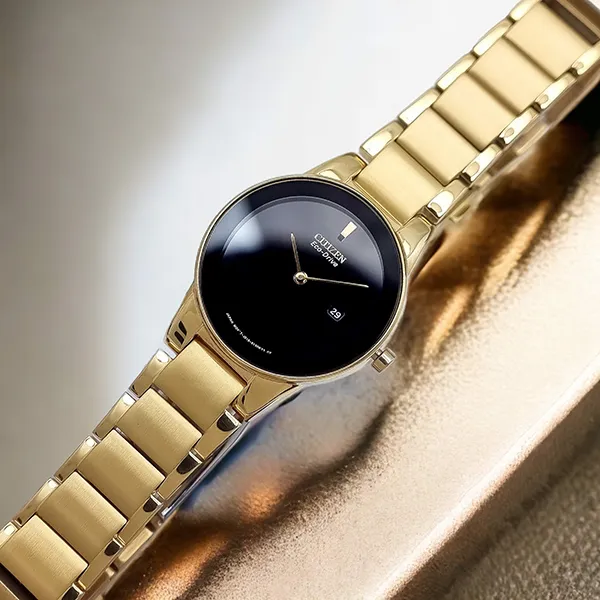 Đồng Hồ Nữ Citizen Eco-Drive GA1052-55E Màu Đen Vàng