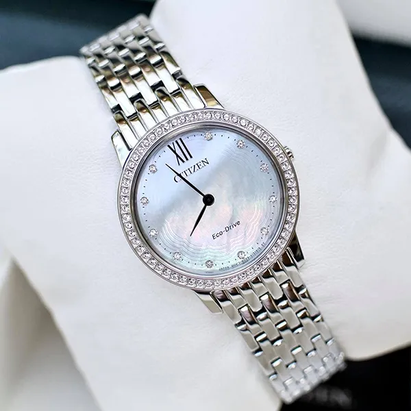 Đồng Hồ Nữ Citizen Eco-Drive Mother Of Pearl Ladies Watch EX1480-82D Màu Bạc - Đồng hồ - Vua Hàng Hiệu