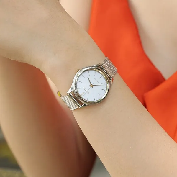 Đồng Hồ Nữ Citizen Eco Drive Watch EM0504-81A Màu Bạc Trắng