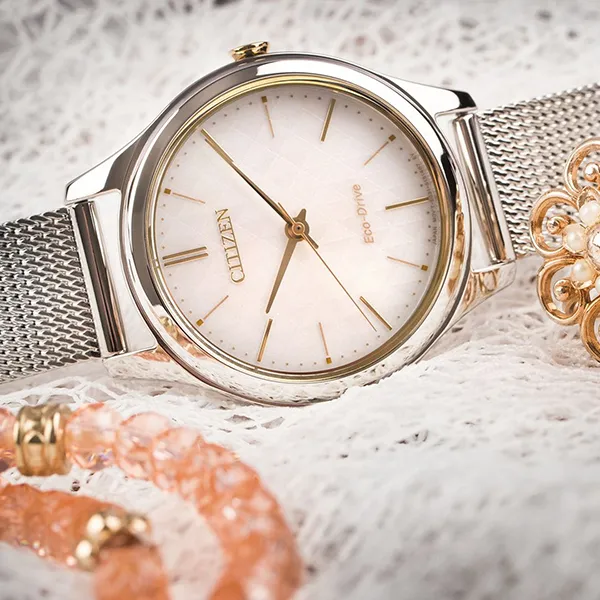 Đồng Hồ Nữ Citizen Eco Drive Watch EM0504-81A Màu Bạc Trắng