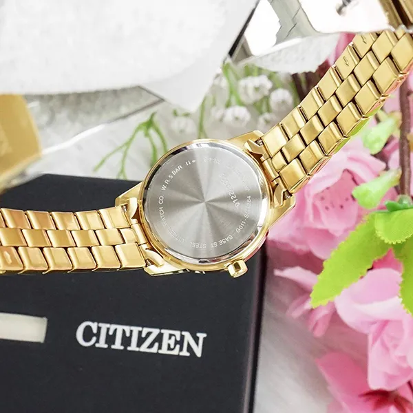 Đồng Hồ Nữ Citizen Eco Drive Watch EU6072-56D Màu Vàng Trắng