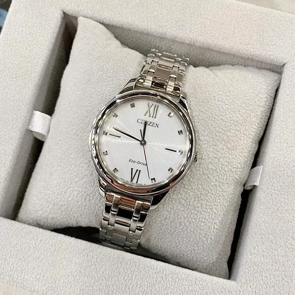 Đồng Hồ Nữ Citizen Eco-Drive White Dial Elegant Ladies Watch EM0500-73A Màu Bạc - Đồng hồ - Vua Hàng Hiệu