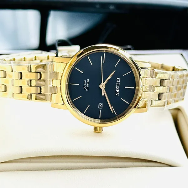 Đồng Hồ Nữ Citizen Quartz Black Dial Women Watch EU6092-59E Màu Vàng Đen