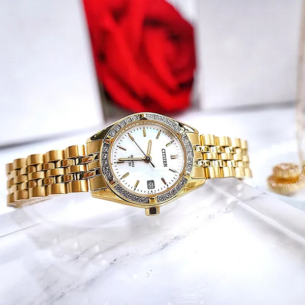Đồng Hồ Nữ Citizen Quartz Gold Tone Women Watch EU6062-50D Màu Vàng - Đồng hồ - Vua Hàng Hiệu