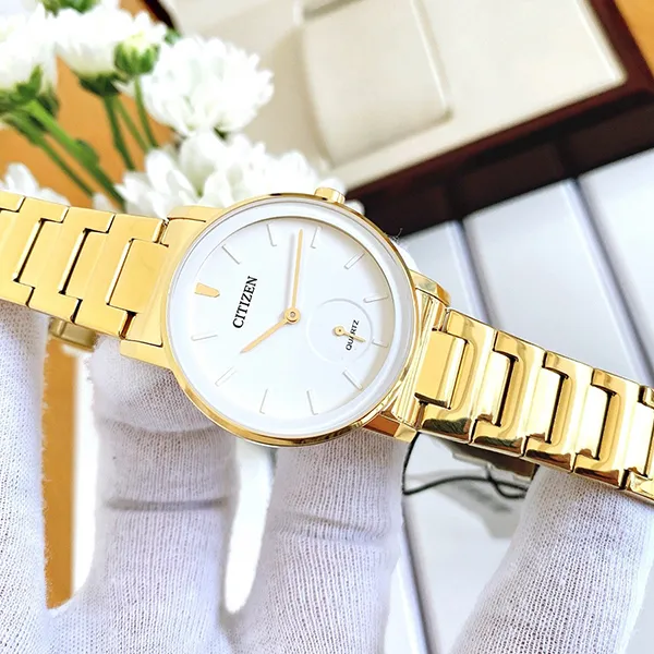 Đồng Hồ Nữ Citizen Quartz Ladies Watch EQ9062-58A Màu Vàng Trắng