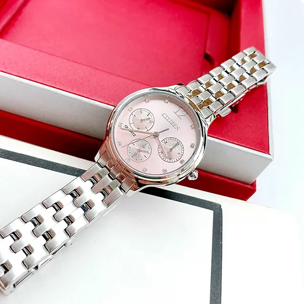 Đồng Hồ Nữ Citizen Quartz Women Watch ED8180-52X Màu Bạc Hồng