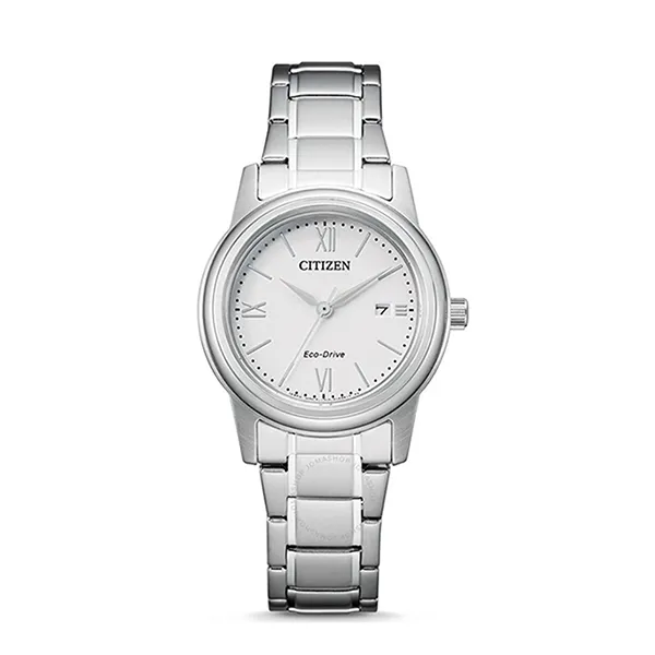 Đồng Hồ Nữ Citizen White Dial Eco Drive Ladies Watch FE1220-89A Màu Bạc Trắng
