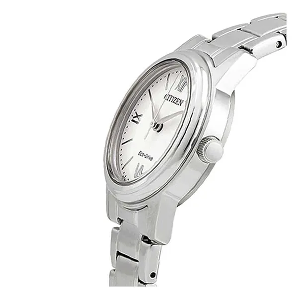 Đồng Hồ Nữ Citizen White Dial Eco Drive Ladies Watch FE1220-89A Màu Bạc Trắng