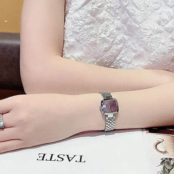 Đồng Hồ Nữ Gucci G-Gucci Stainless Steel Purple Dial YA125523 Màu Bạc Tím