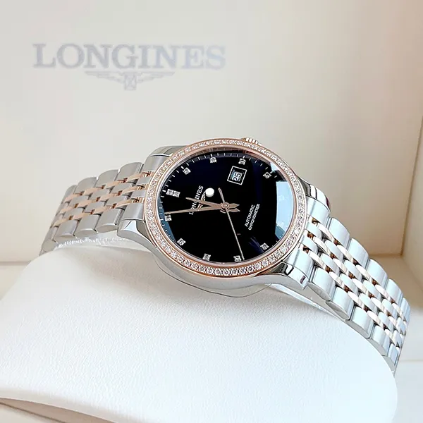 Đồng Hồ Nữ Longines Record Mother Of Pearl Dial Stainless Steel Ladies Watch L2.321.5.59.7 Màu Bạc Vàng Hồng - Đồng hồ - Vua Hàng Hiệu