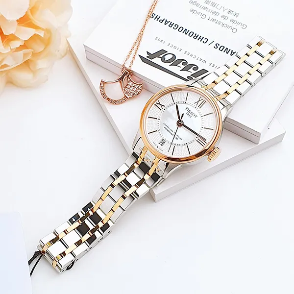 Đồng Hồ Nữ Tissot Chemin Des Tourelles Automatic MOP Dial T099.207.22.118.02 Màu Bạc Vàng Hồng - Đồng hồ - Vua Hàng Hiệu