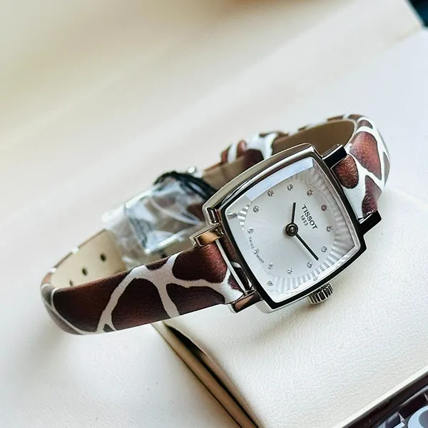 Đồng Hồ Nữ Tissot Lovely Giraffe Quartz Diamond Silver Dial T058.109.17.036.00 Màu Nâu Bạc - Đồng hồ - Vua Hàng Hiệu