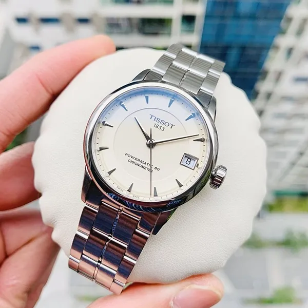 Đồng Hồ Nữ Tissot Luxury Automatic Ivory Dial T086.208.11.261.00 Màu Bạc