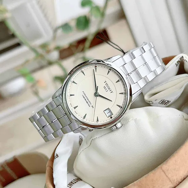 Đồng Hồ Nữ Tissot Luxury Automatic Ivory Dial T086.208.11.261.00 Màu Bạc