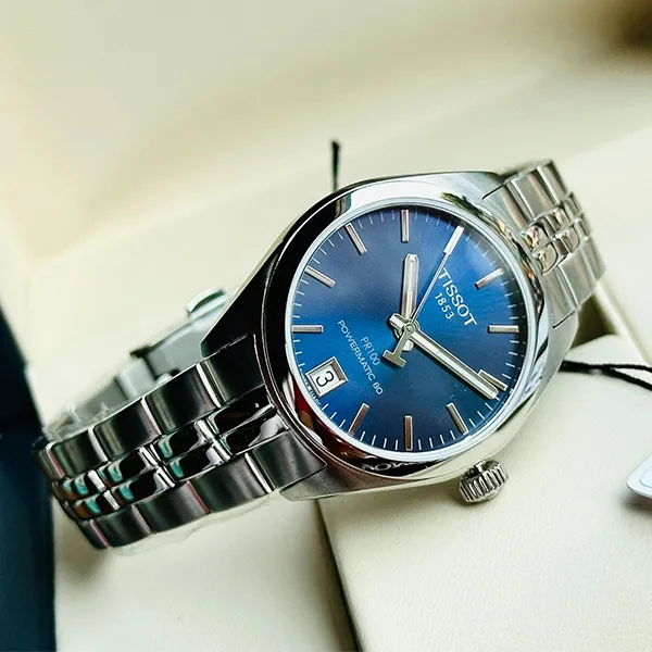 Đồng Hồ Nữ Tissot PR 100 Automatic Blue Dial T101.207.11.041.00 Màu Bạc Xanh