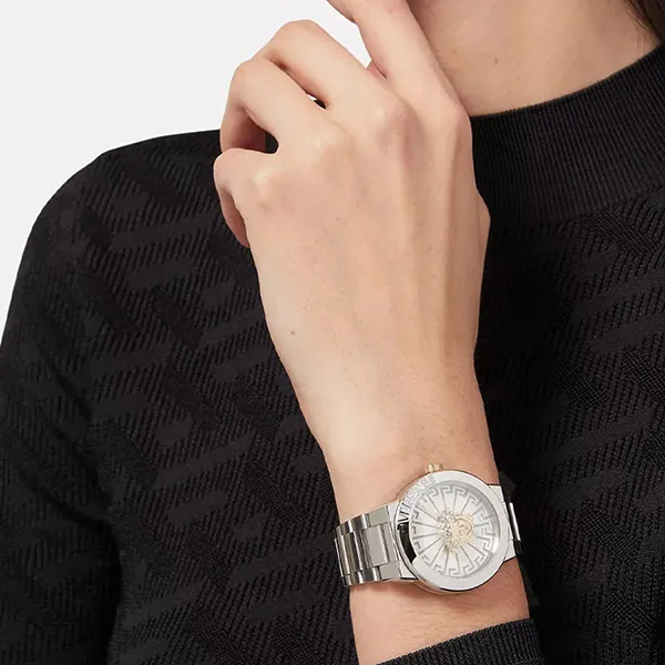 Đồng Hồ Nữ Versace Medusa Infinite Quartz Silver Dial Ladies Watch VE3F00322 Màu Bạc