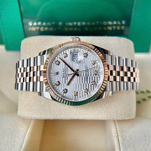 Đồng Hồ Rolex Datejust Motif Dial 126231-0039 Màu Demi (Vàng Hồng - Bạc) - Đồng hồ - Vua Hàng Hiệu