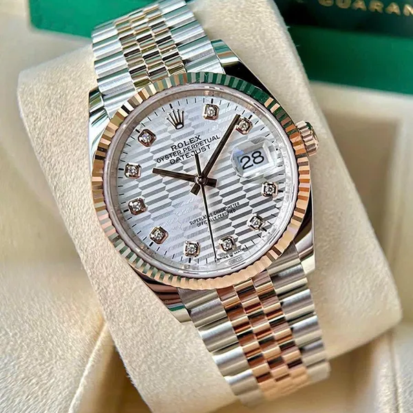 Đồng Hồ Rolex Datejust Motif Dial 126231-0039 Màu Demi (Vàng Hồng - Bạc) - Đồng hồ - Vua Hàng Hiệu