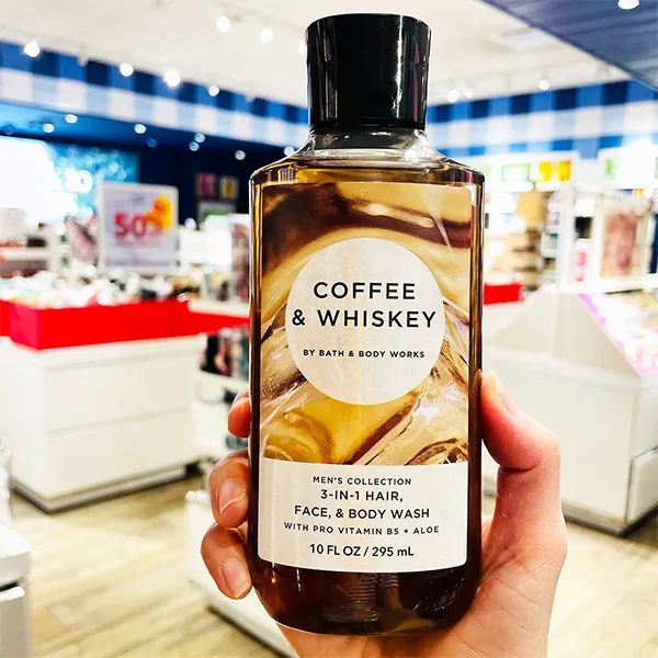 Sữa Tắm, Gội, Rửa Mặt Nam Bath & Body Works Coffee & Whiskey 3-in-1 Hair, Face & Body Wash 295ml - Mỹ phẩm - Vua Hàng Hiệu