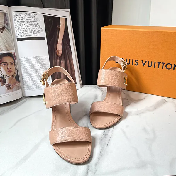 Giày Cao Gót Nữ Louis Vuitton LV Horizon Sandal Màu Hồng Nude Size 38.5 - Giày - Vua Hàng Hiệu