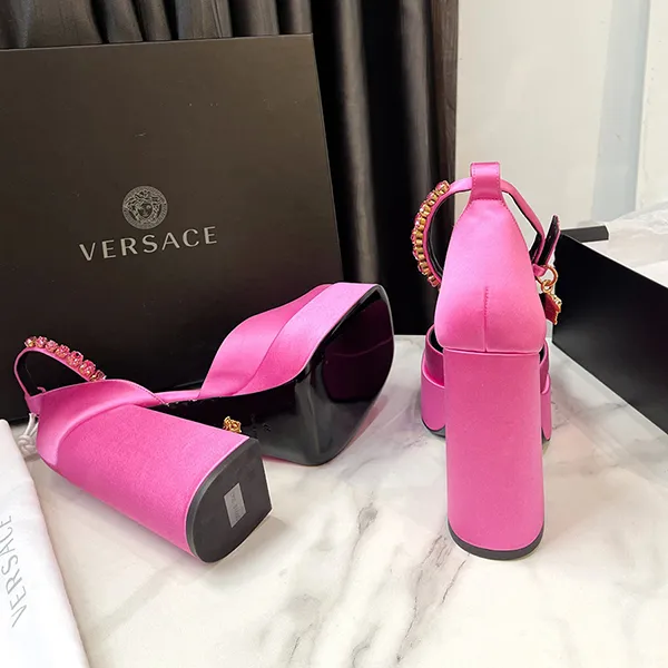 Giày Cao Gót Nữ Versace Medusa Platform Pumps Màu Hồng Size 37 - Giày - Vua Hàng Hiệu