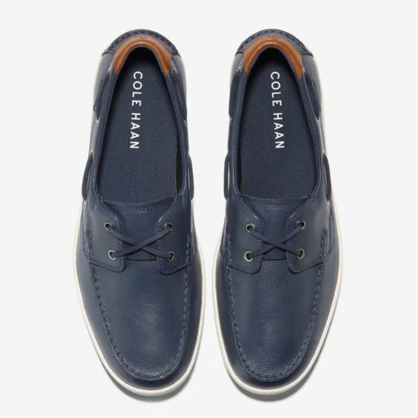 Giày Lười Nam Cole Haan Nantucket Boat Màu Xanh Navy Size 41.5