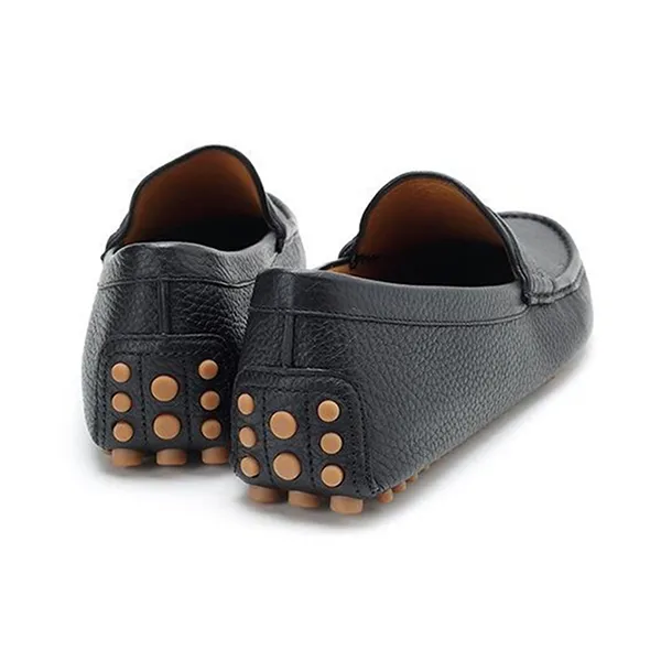 Giày Lười Nam Gucci Black Textured Leather Slip On Loafers 353044 AOD00 1000 Màu Đen Size 39.5