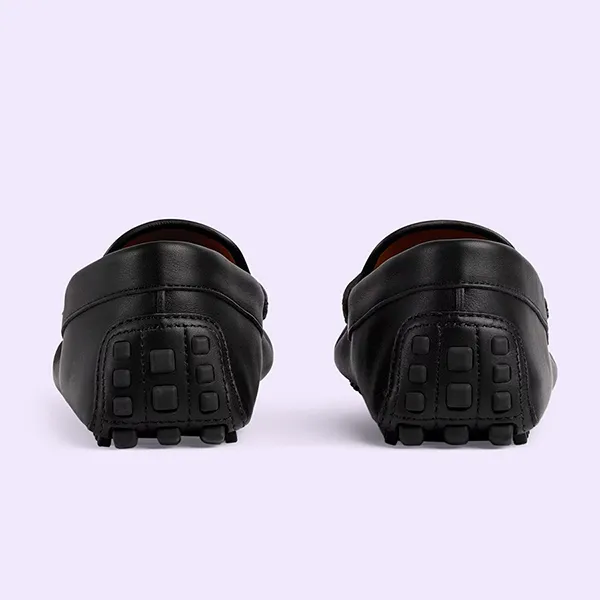 Giày Lười Nam Gucci GG Moccasin Interlocking Màu Đen Size 41 - 5